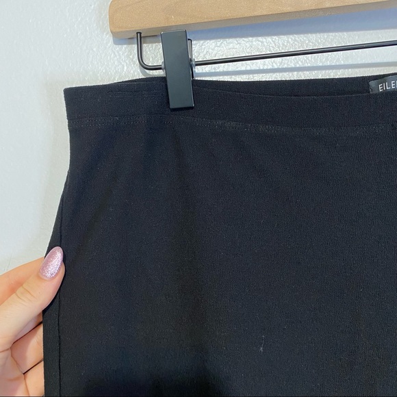 Eileen Fisher Pants Pull On Women Sz Large Black Viscose Nylon Spandex Blend - Picture 4 of 8